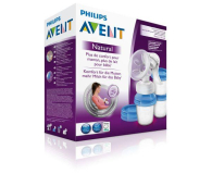 Philips Avent Laktator Ręczny NATURAL +3x Pojemnik VIA Na Pokarm - 320349 - zdjęcie 3